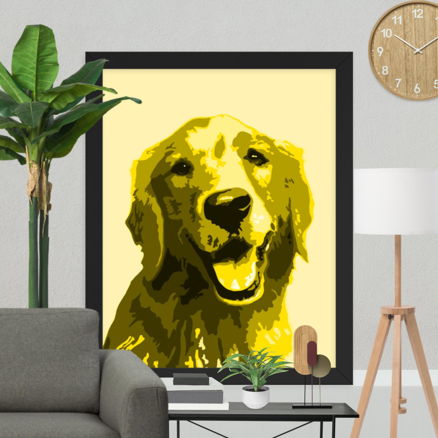 Framed Golden Retriever Poster