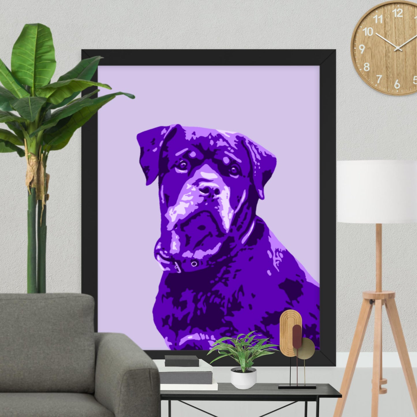 Framed Rottweiler Poster