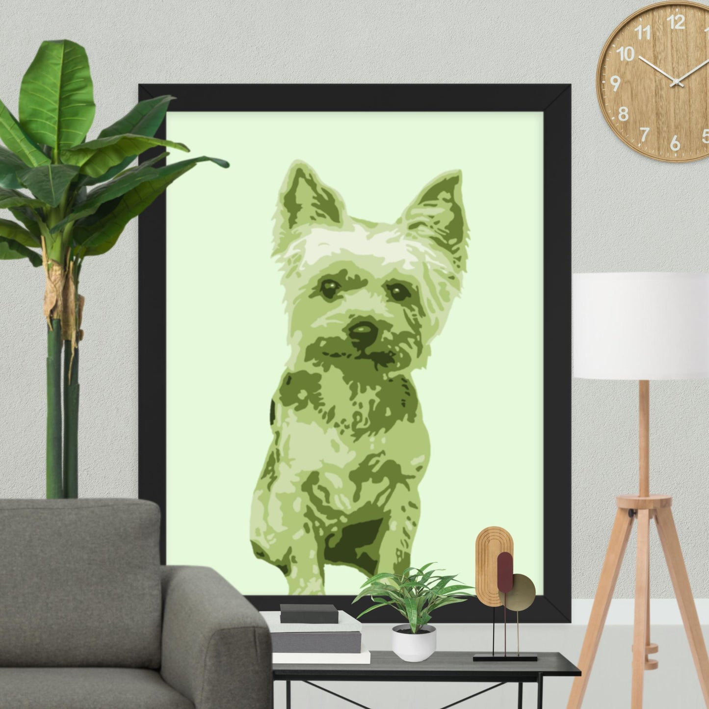 Framed Yorkie Poster