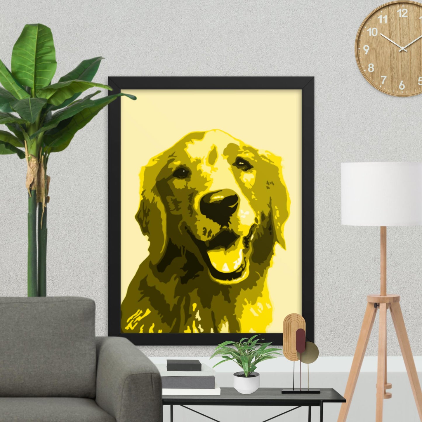 Framed Golden Retriever Poster