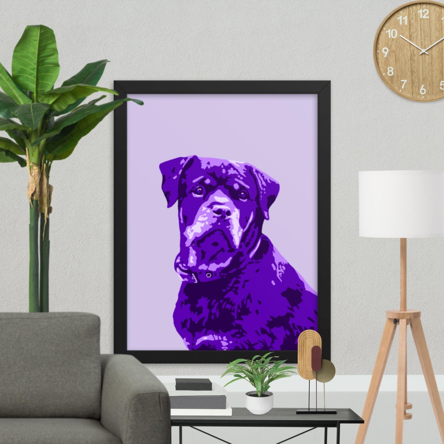 Framed Rottweiler Poster