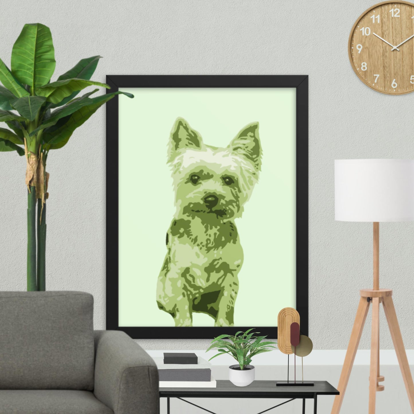 Framed Yorkie Poster