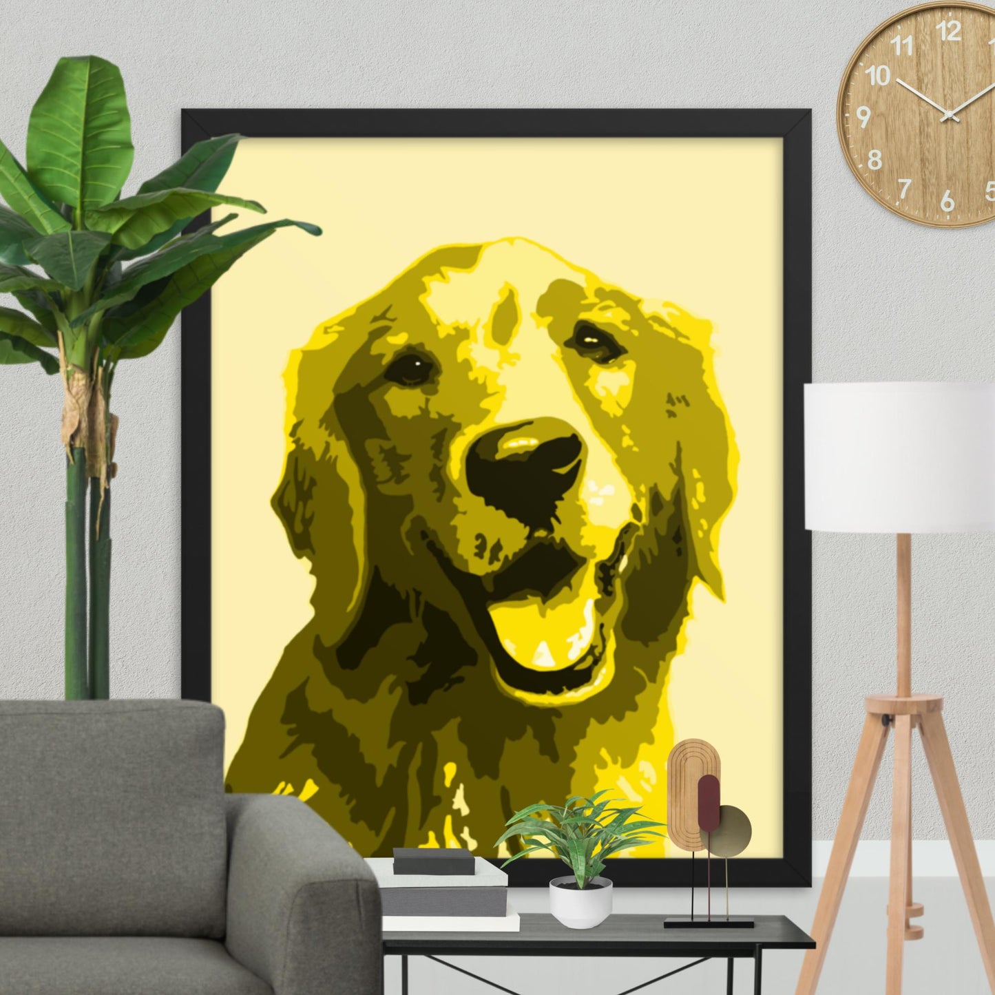 Framed Golden Retriever Poster