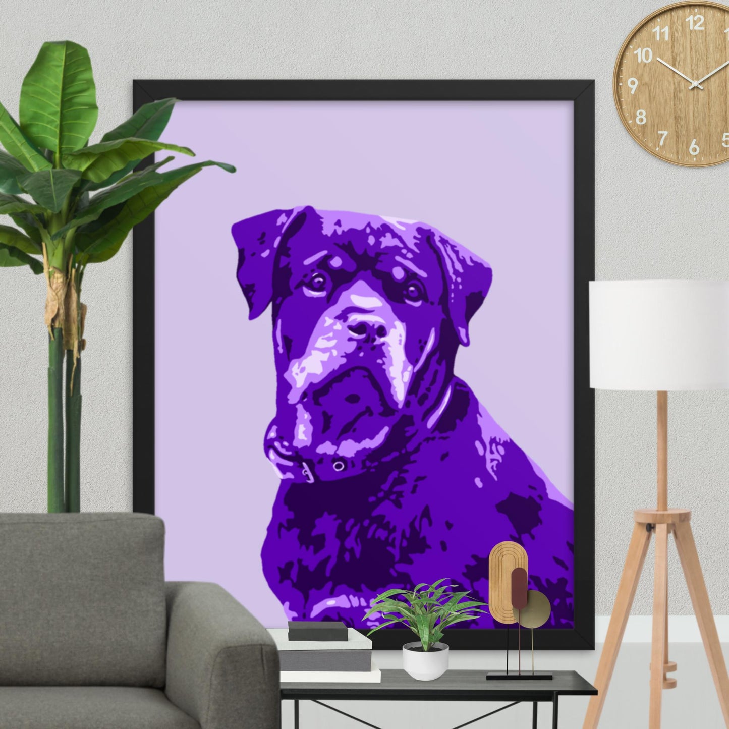 Framed Rottweiler Poster