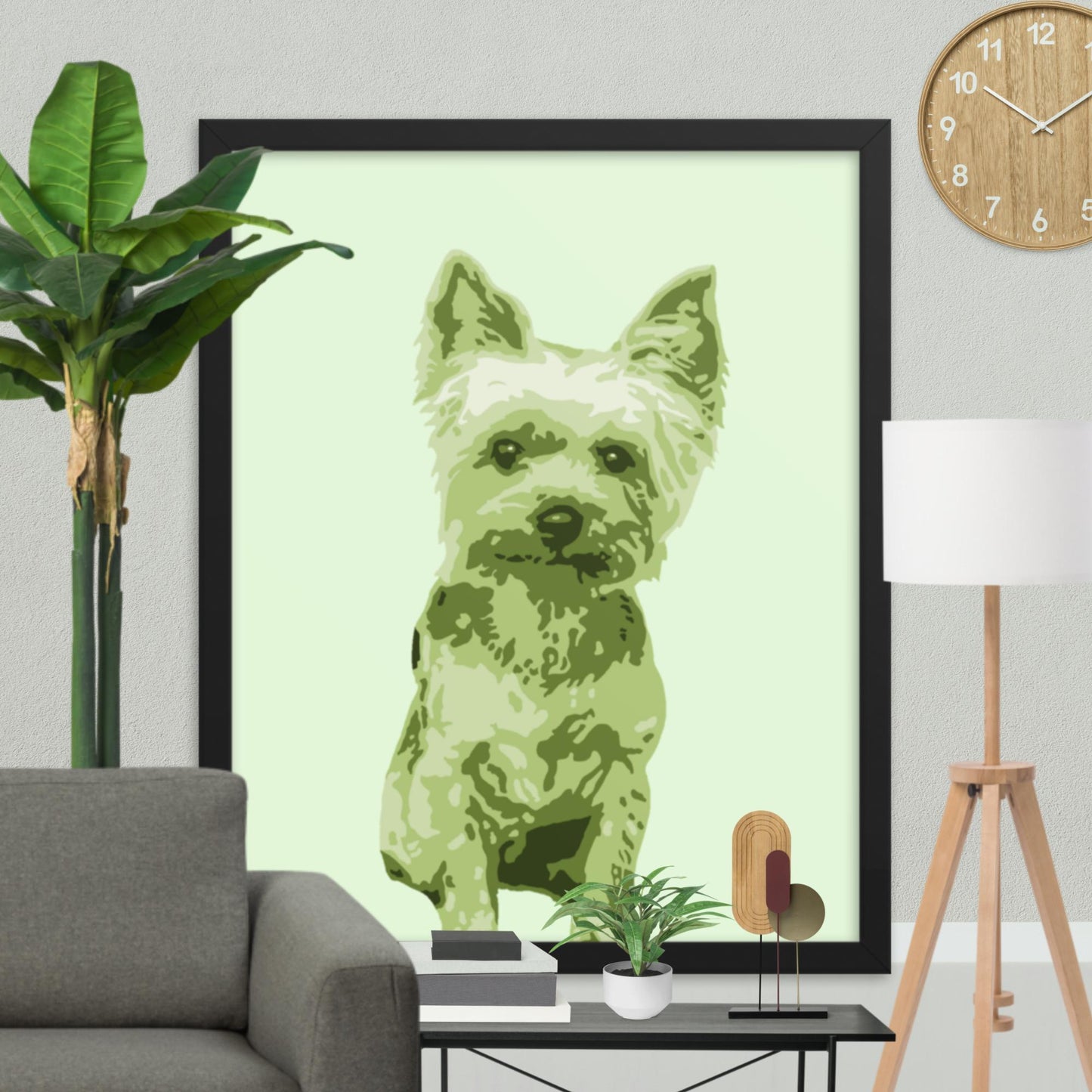 Framed Yorkie Poster