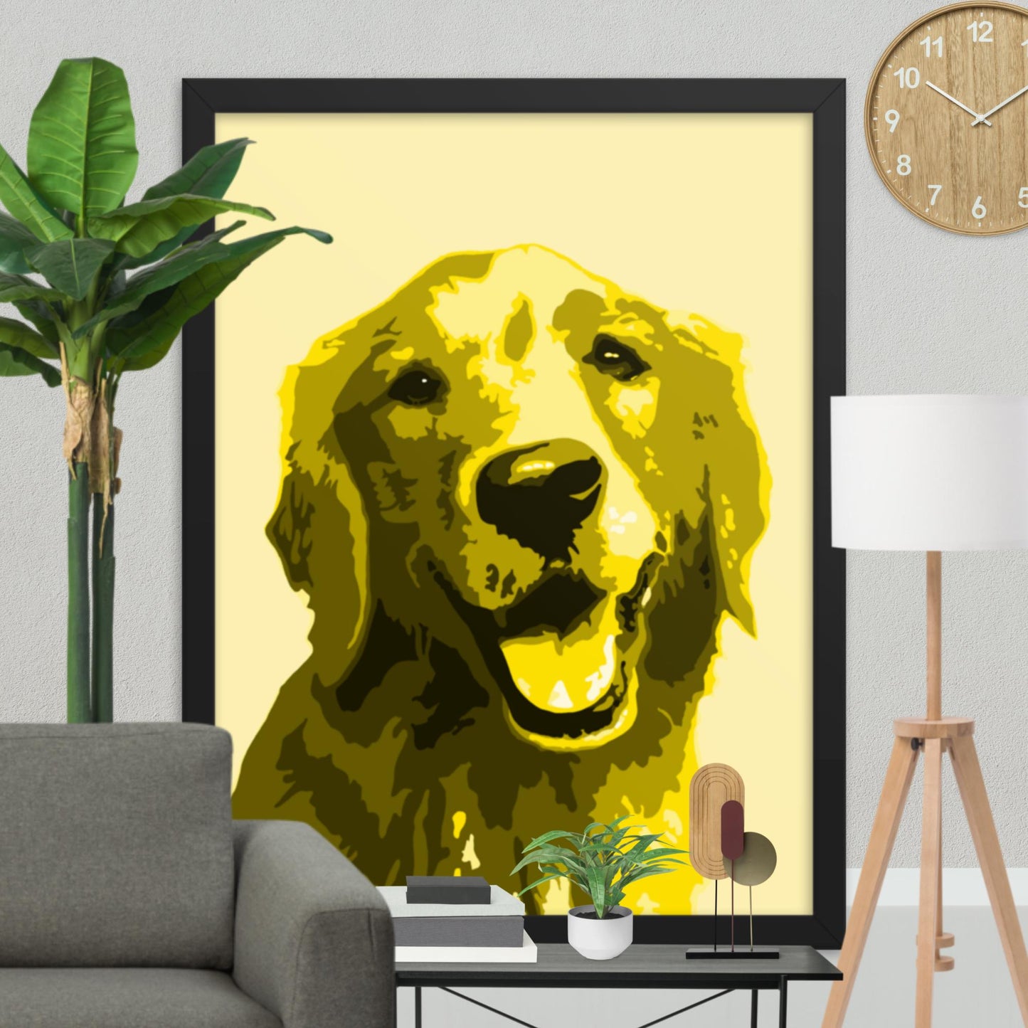 Framed Golden Retriever Poster