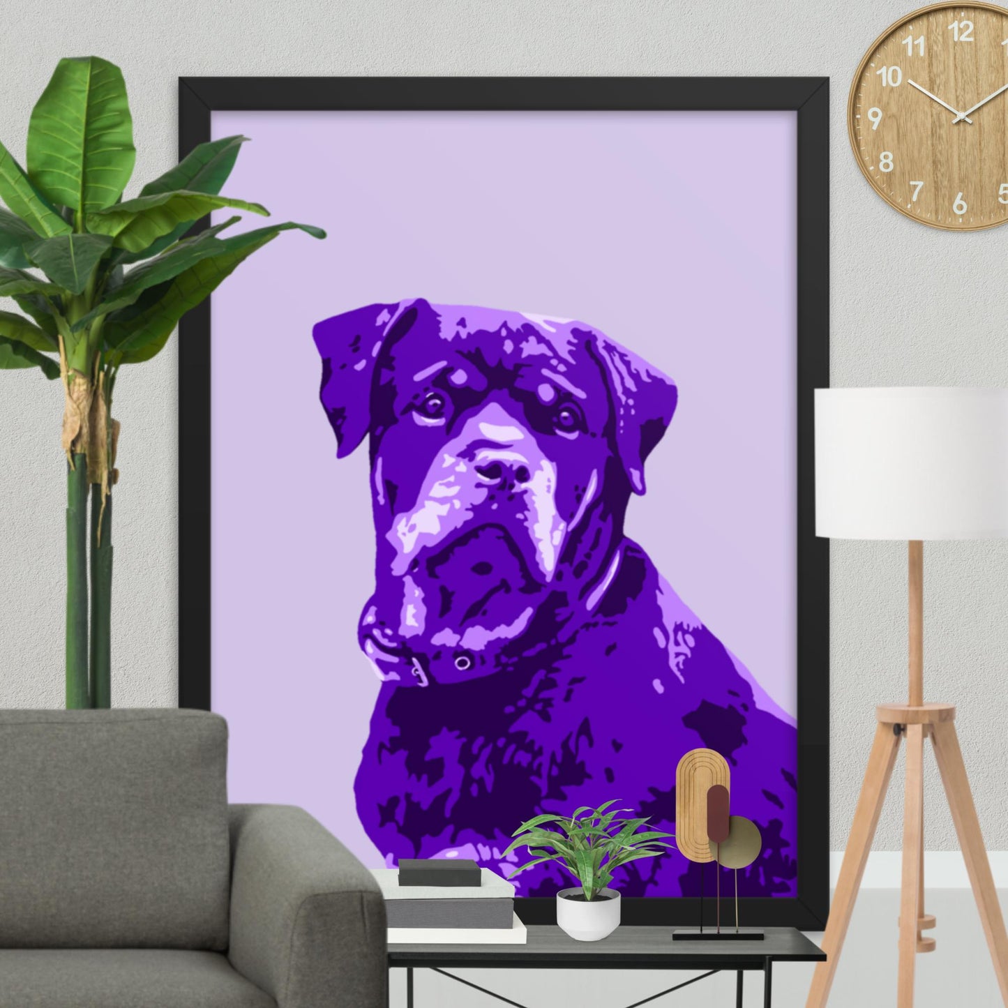 Framed Rottweiler Poster