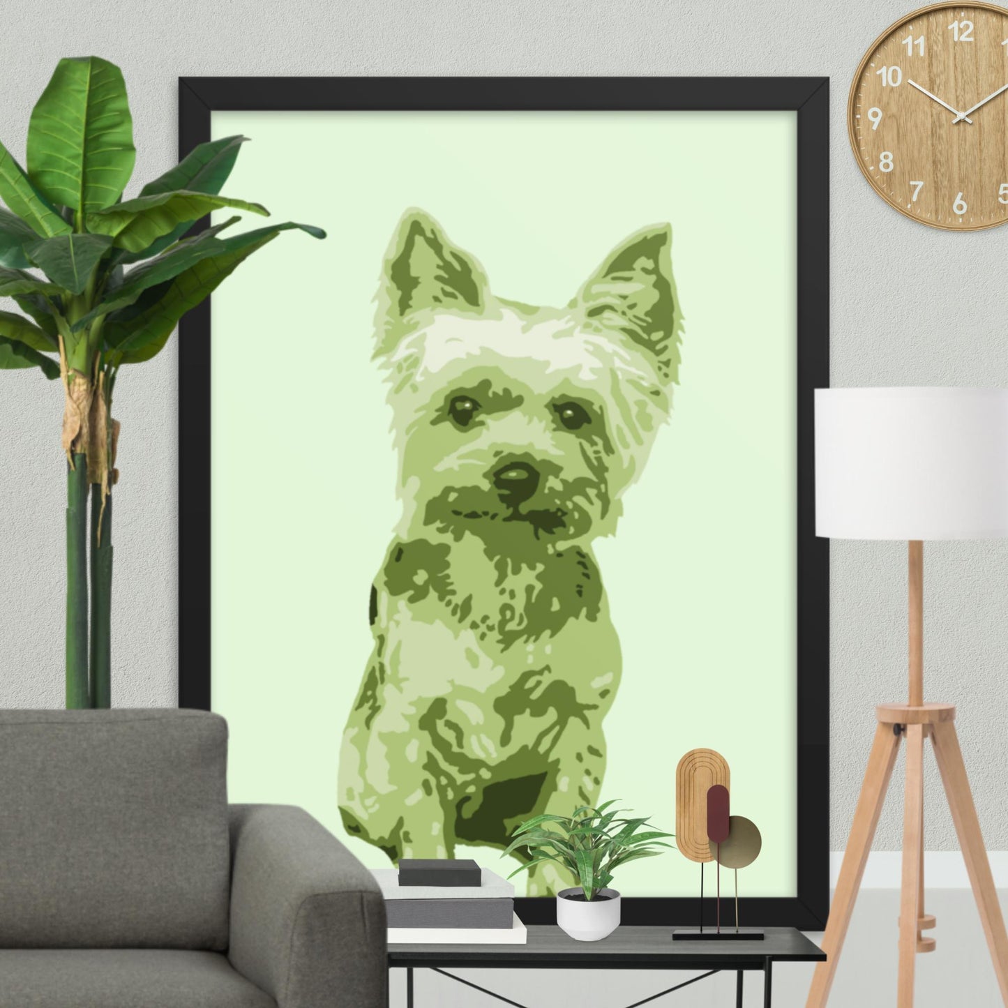 Framed Yorkie Poster