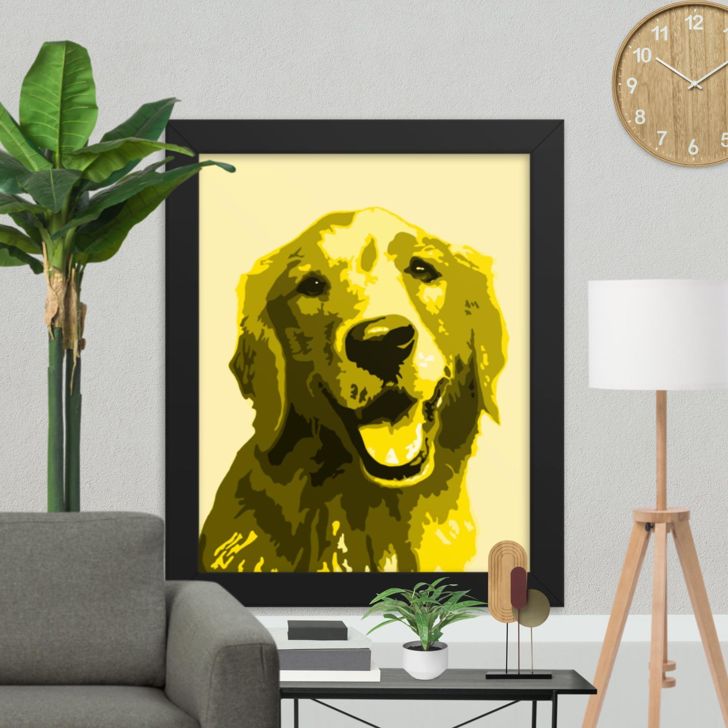 Framed Golden Retriever Poster