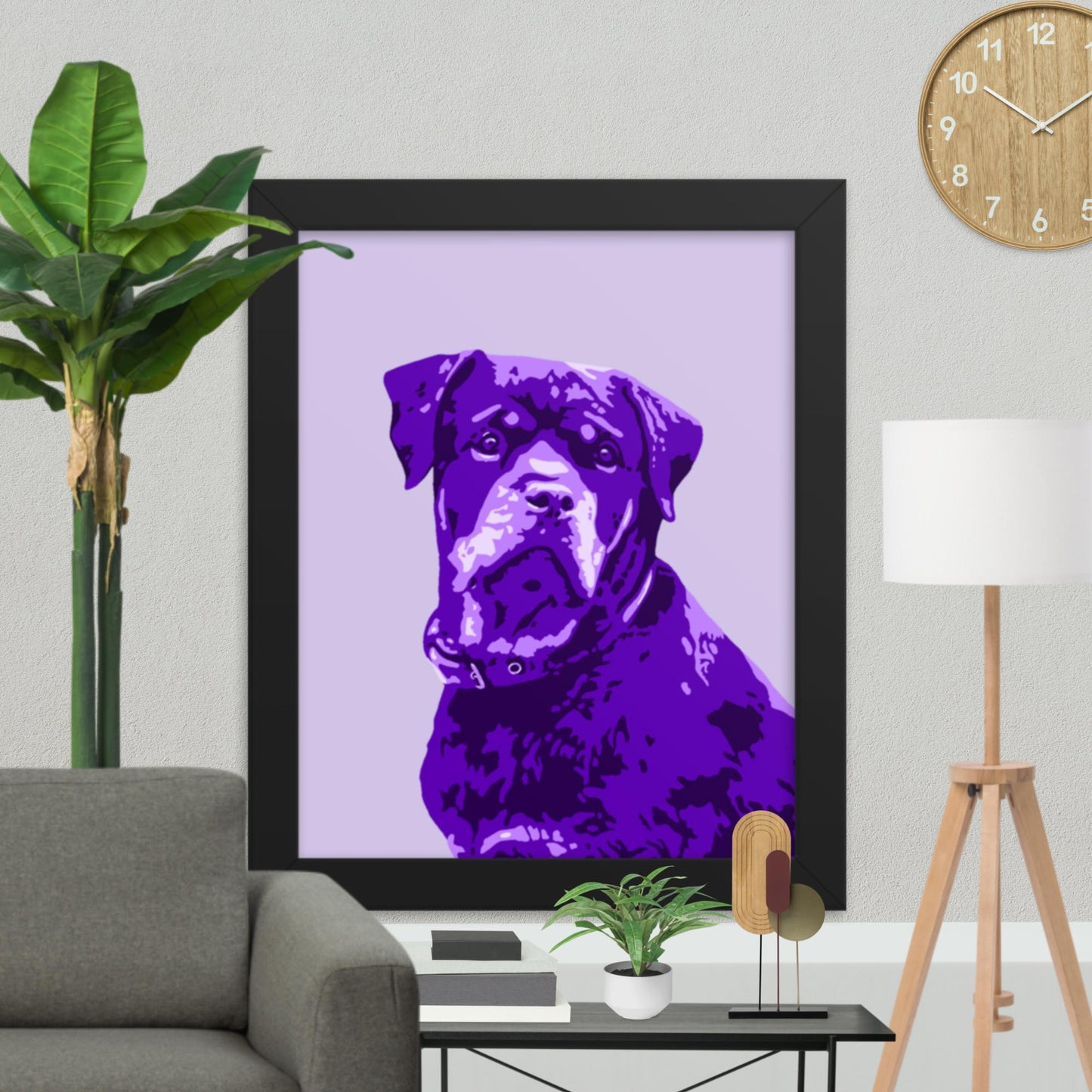 Framed Rottweiler Poster