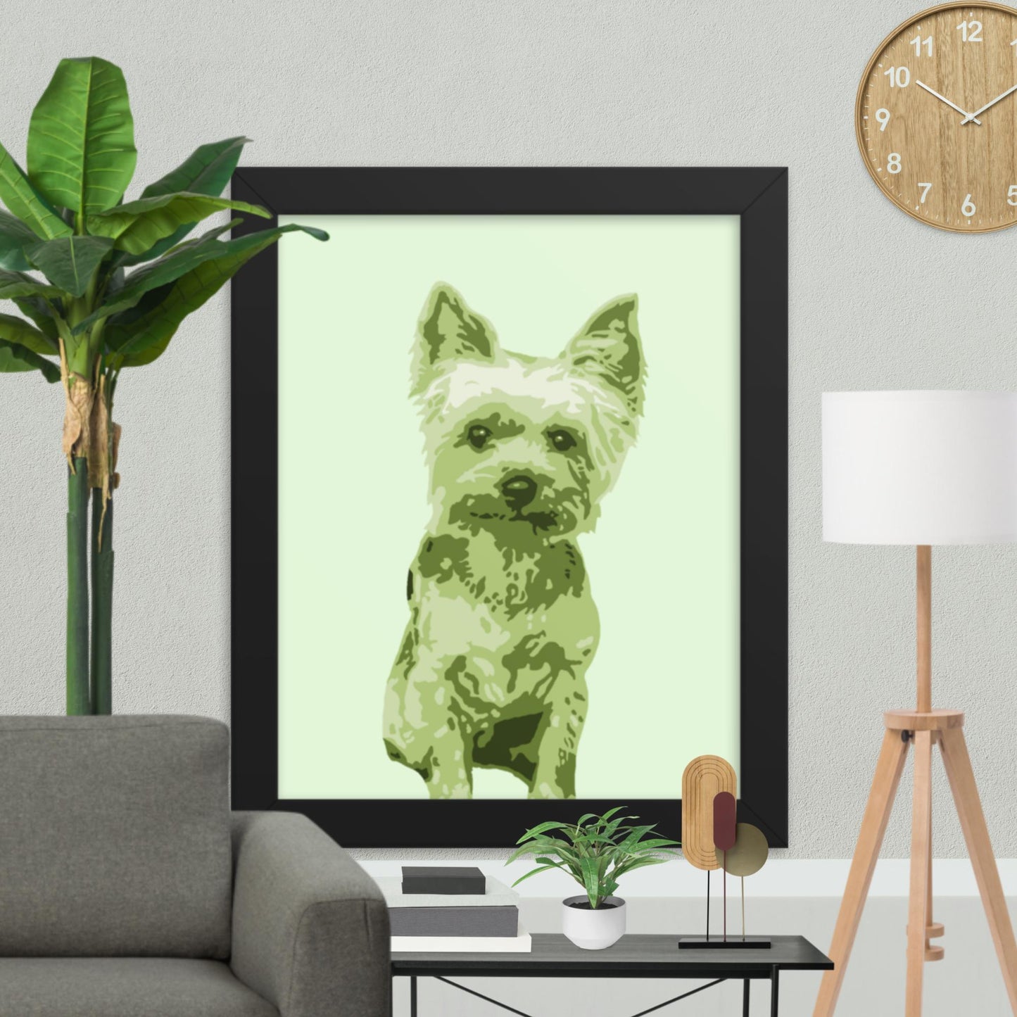 Framed Yorkie Poster