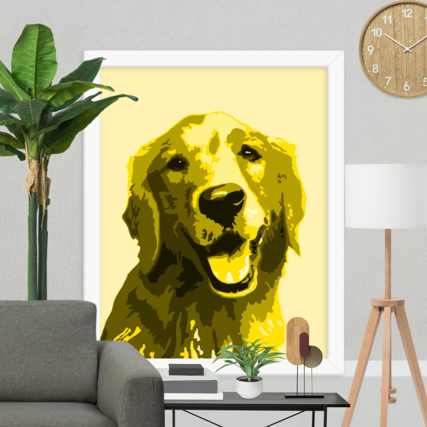 Framed Golden Retriever Poster