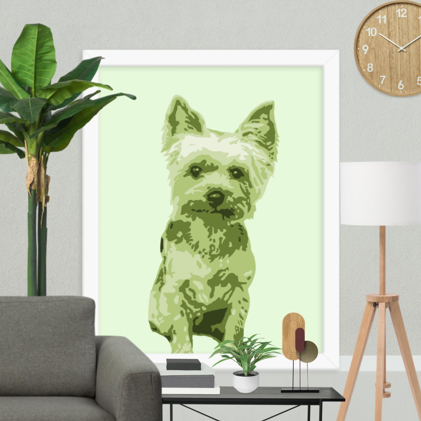 Framed Yorkie Poster