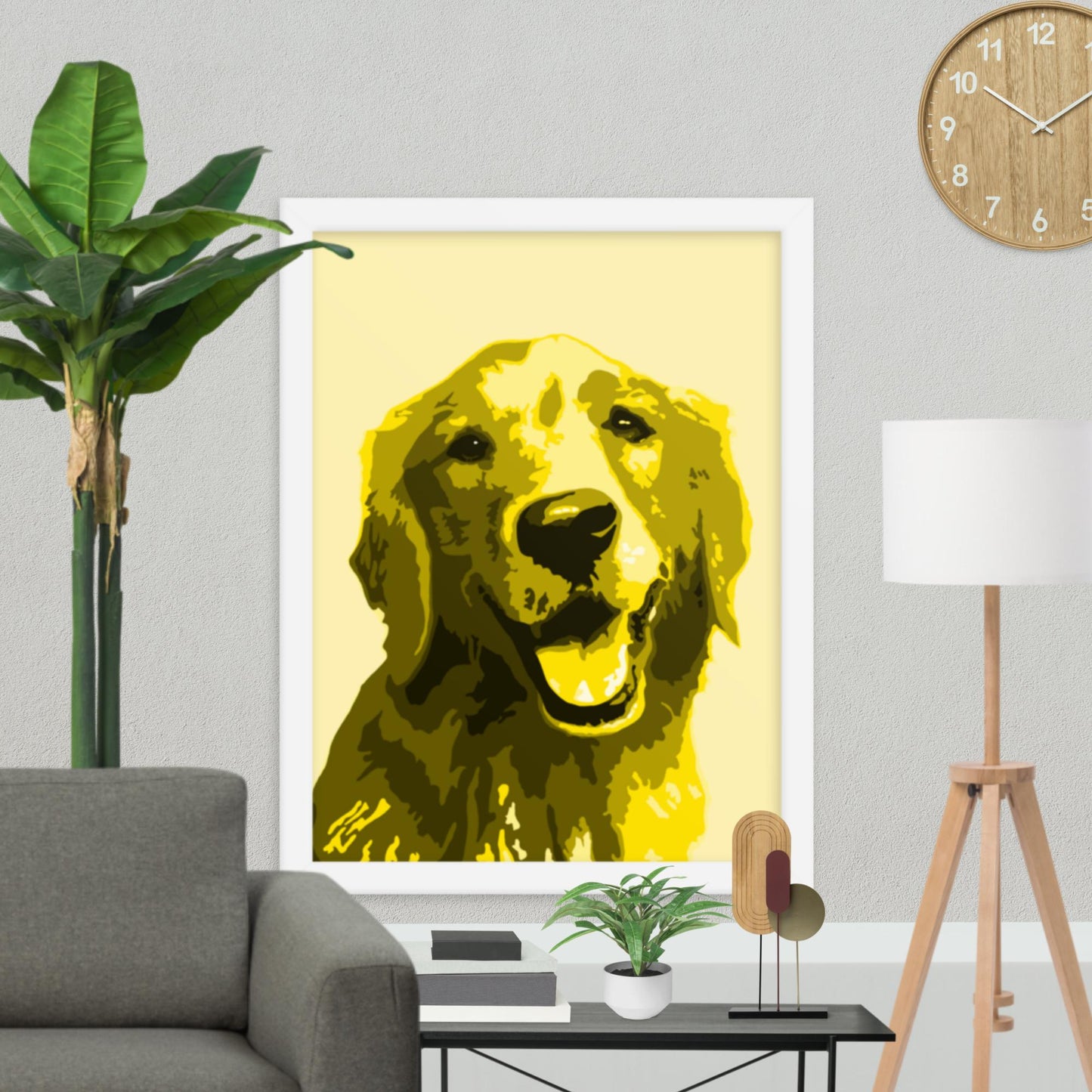 Framed Golden Retriever Poster