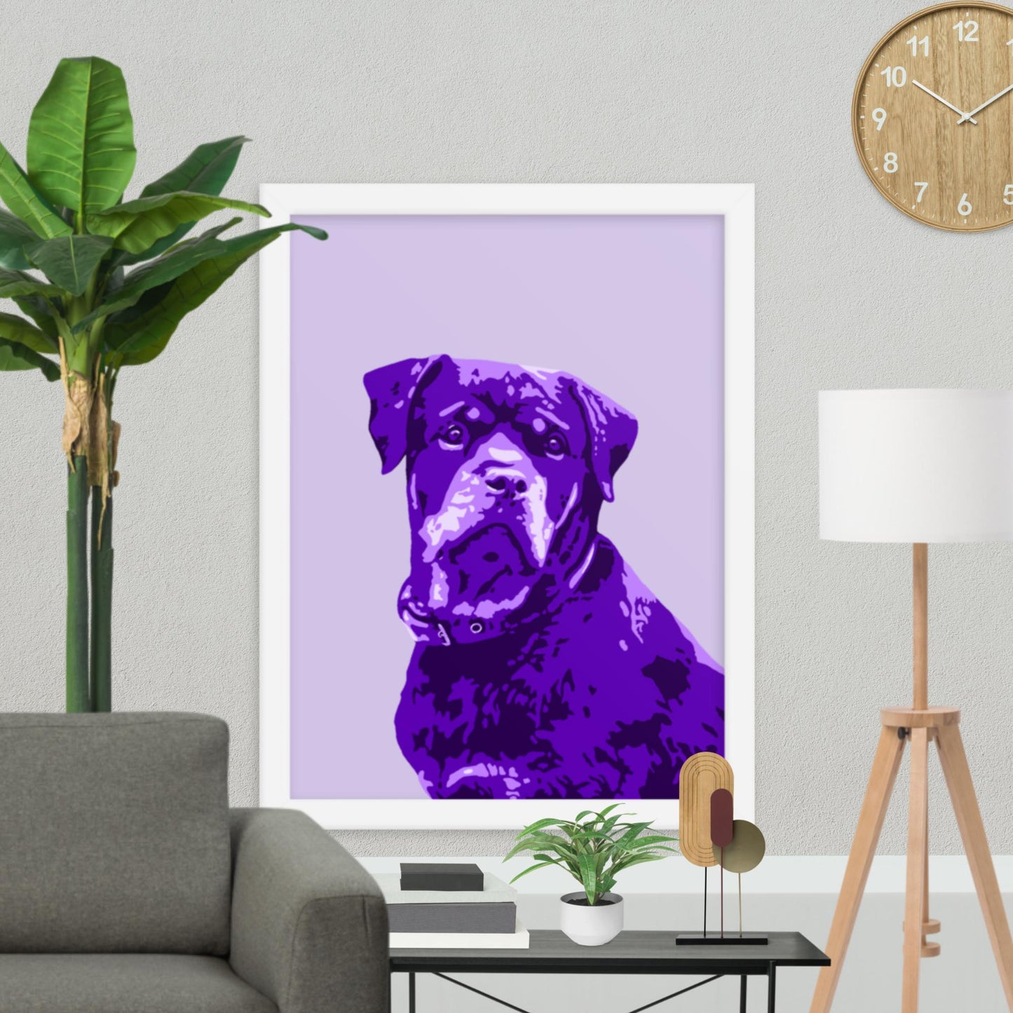 Framed Rottweiler Poster