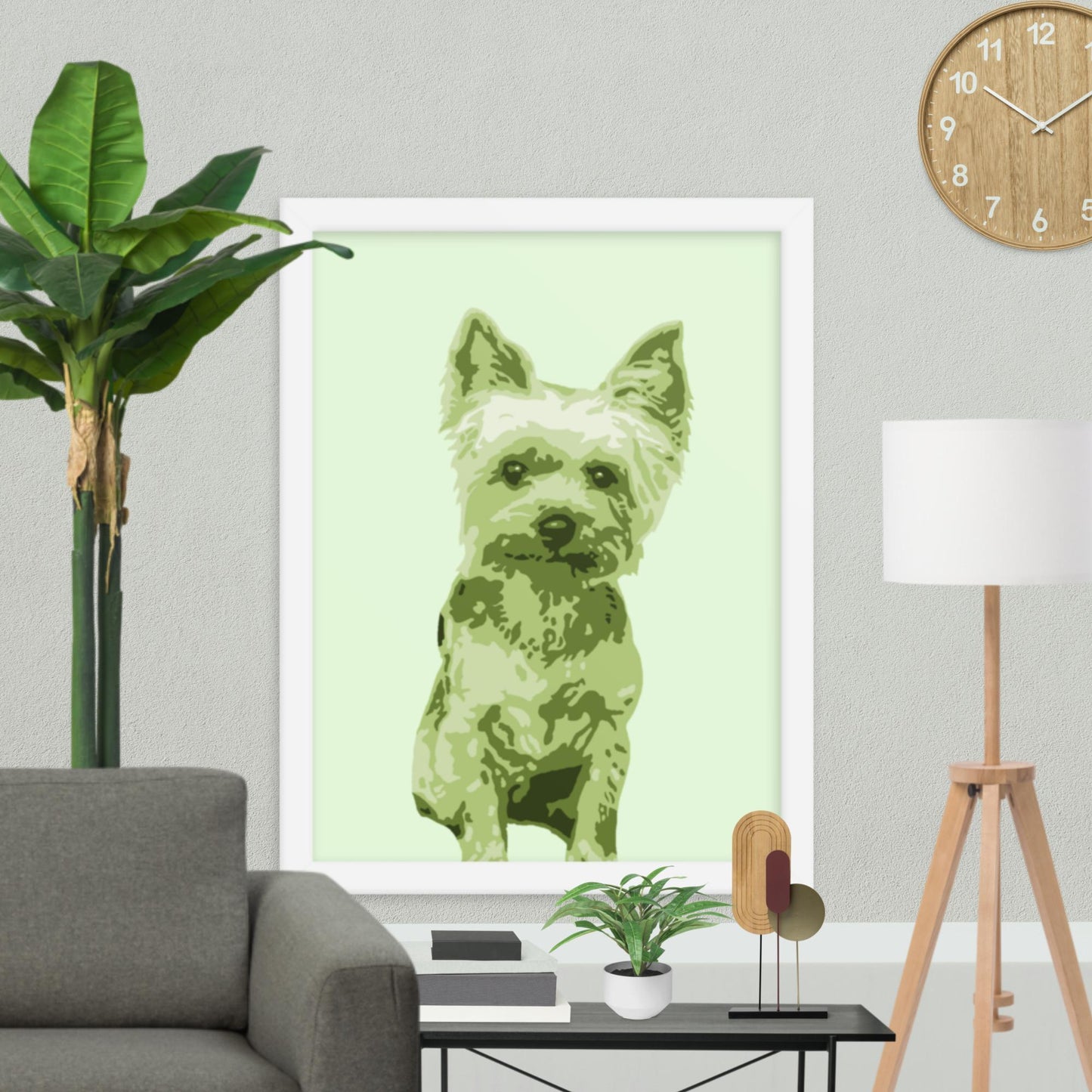 Framed Yorkie Poster