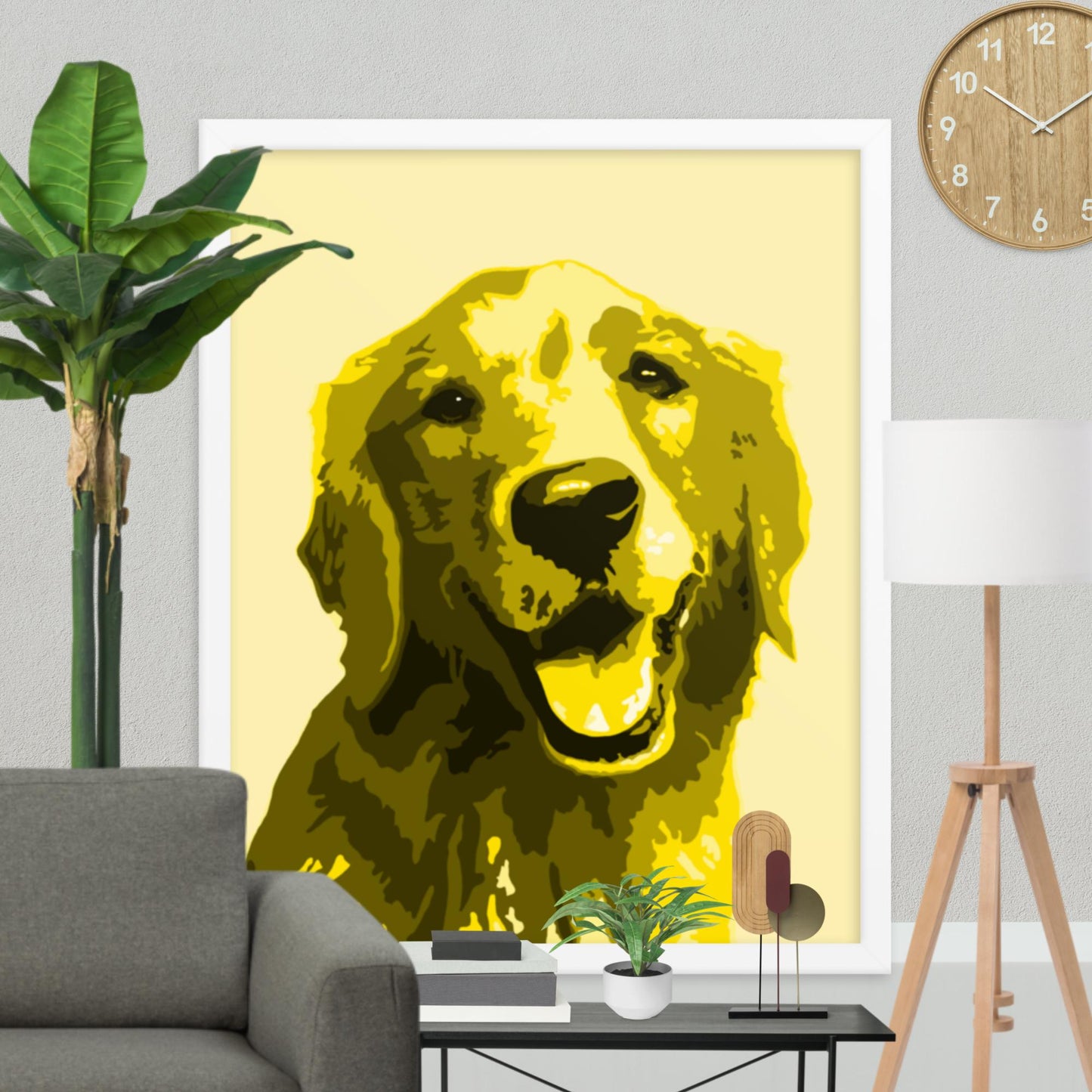 Framed Golden Retriever Poster