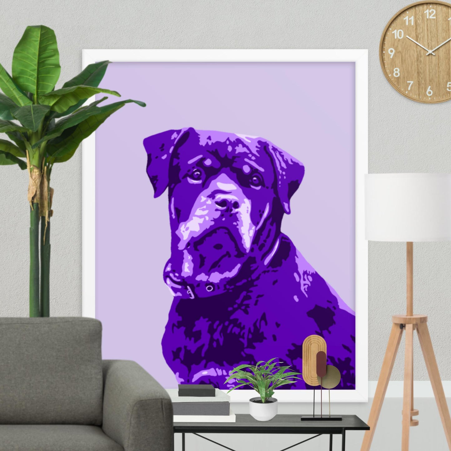 Framed Rottweiler Poster