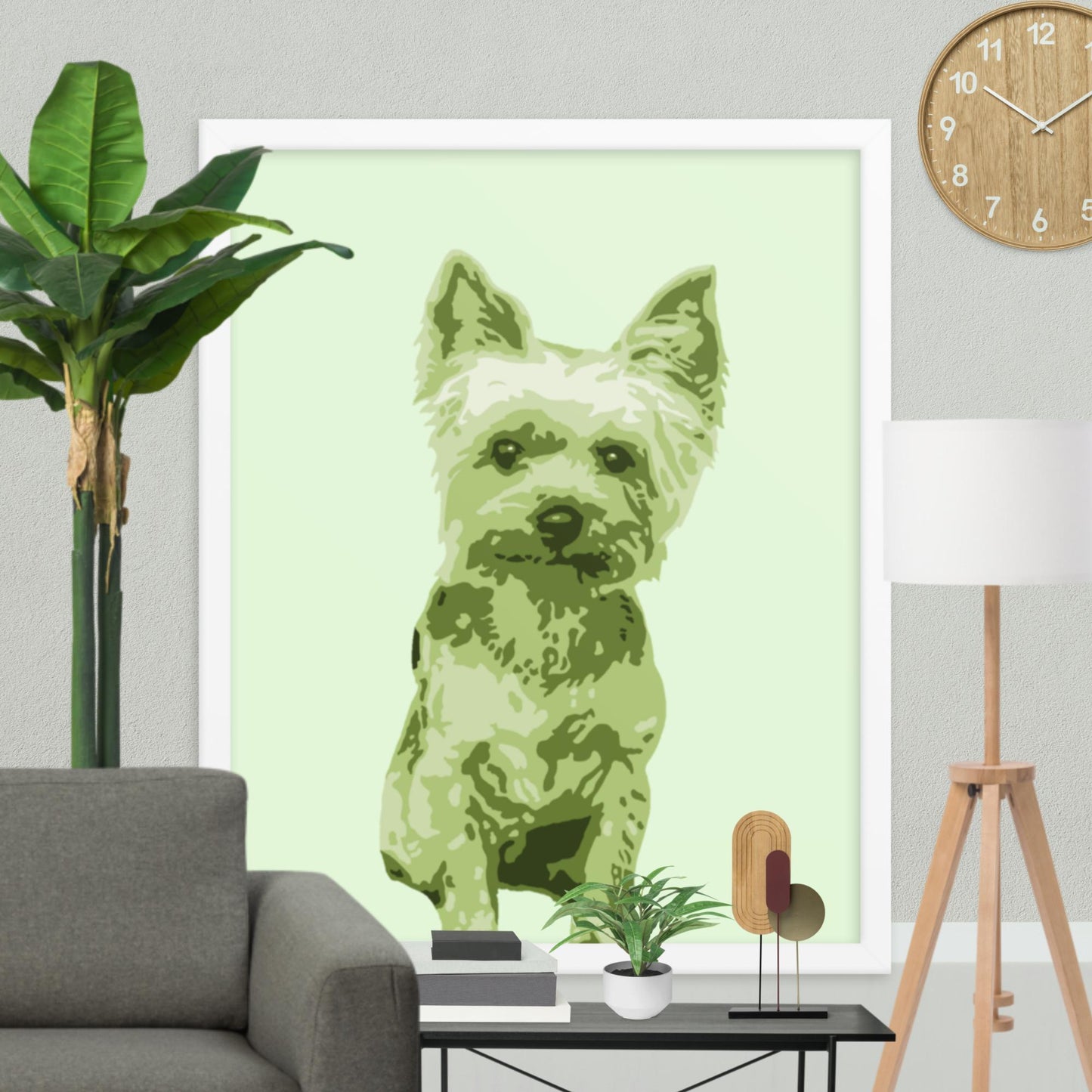 Framed Yorkie Poster