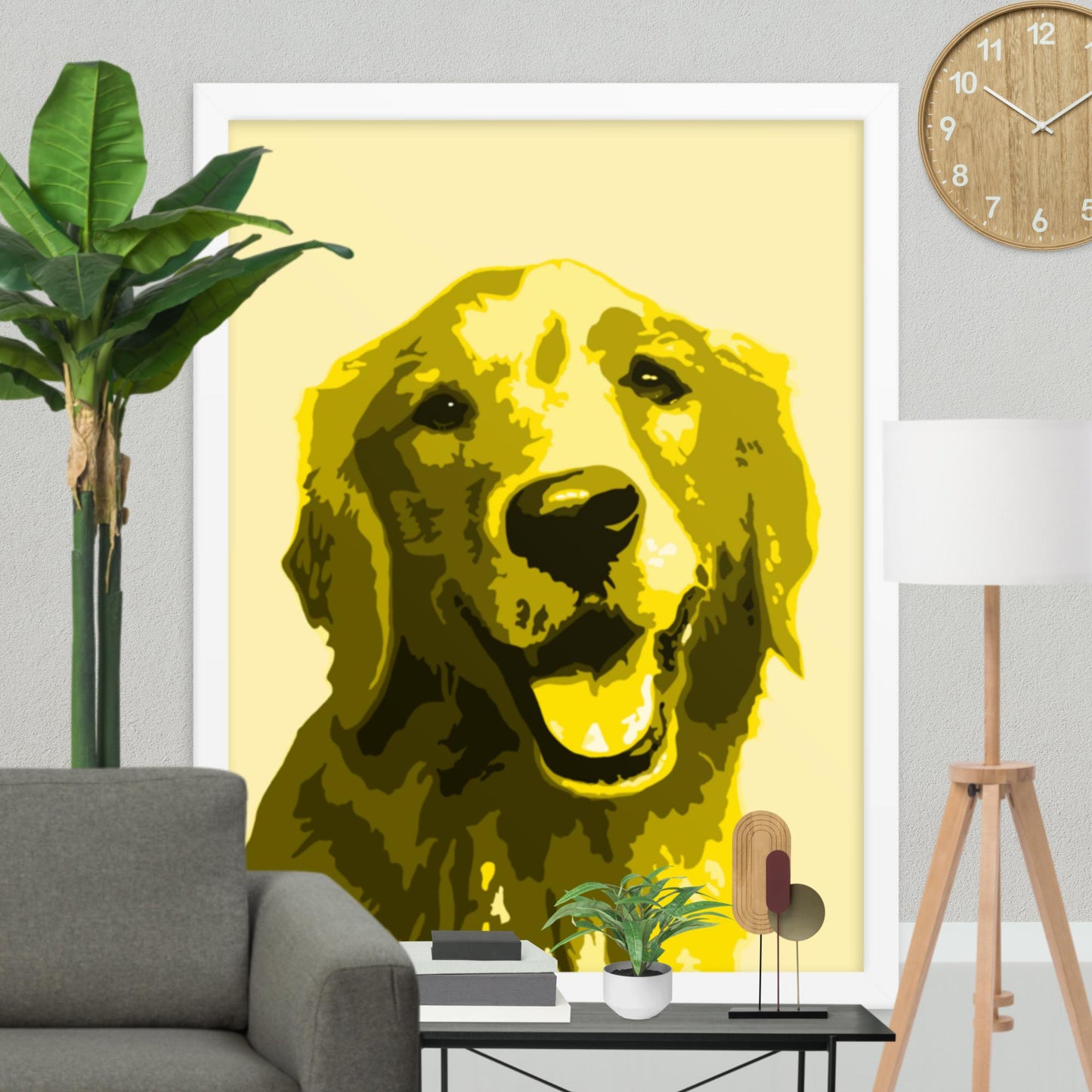 Framed Golden Retriever Poster