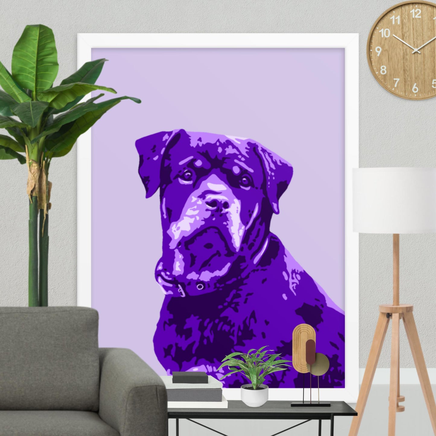 Framed Rottweiler Poster