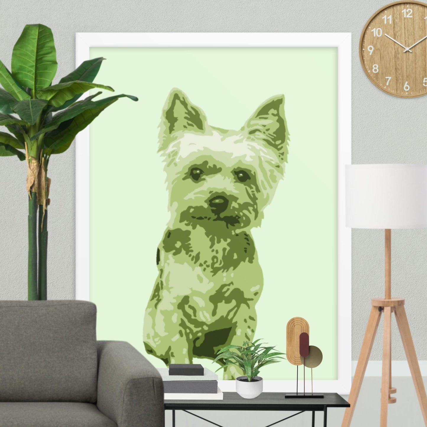 Framed Yorkie Poster