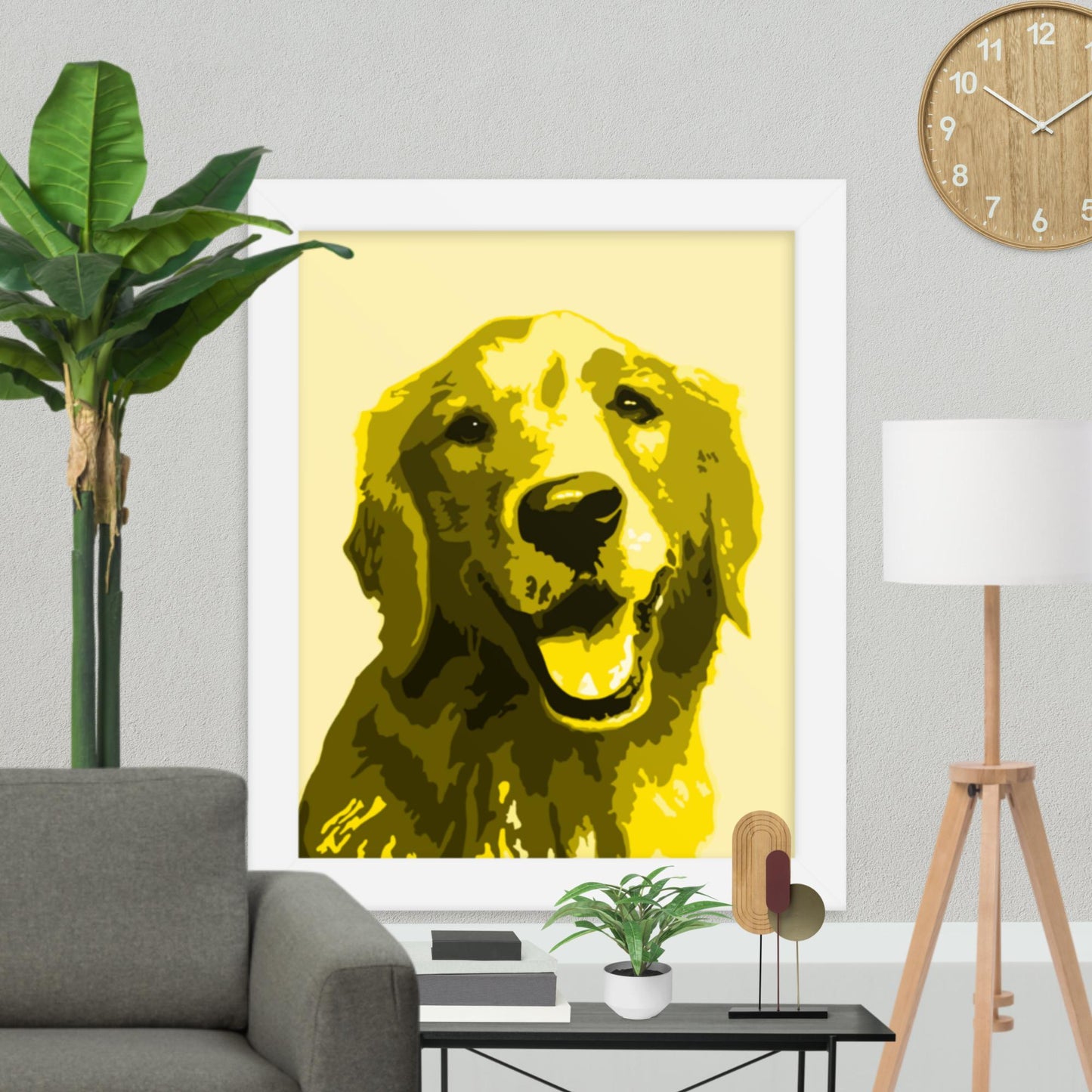 Framed Golden Retriever Poster