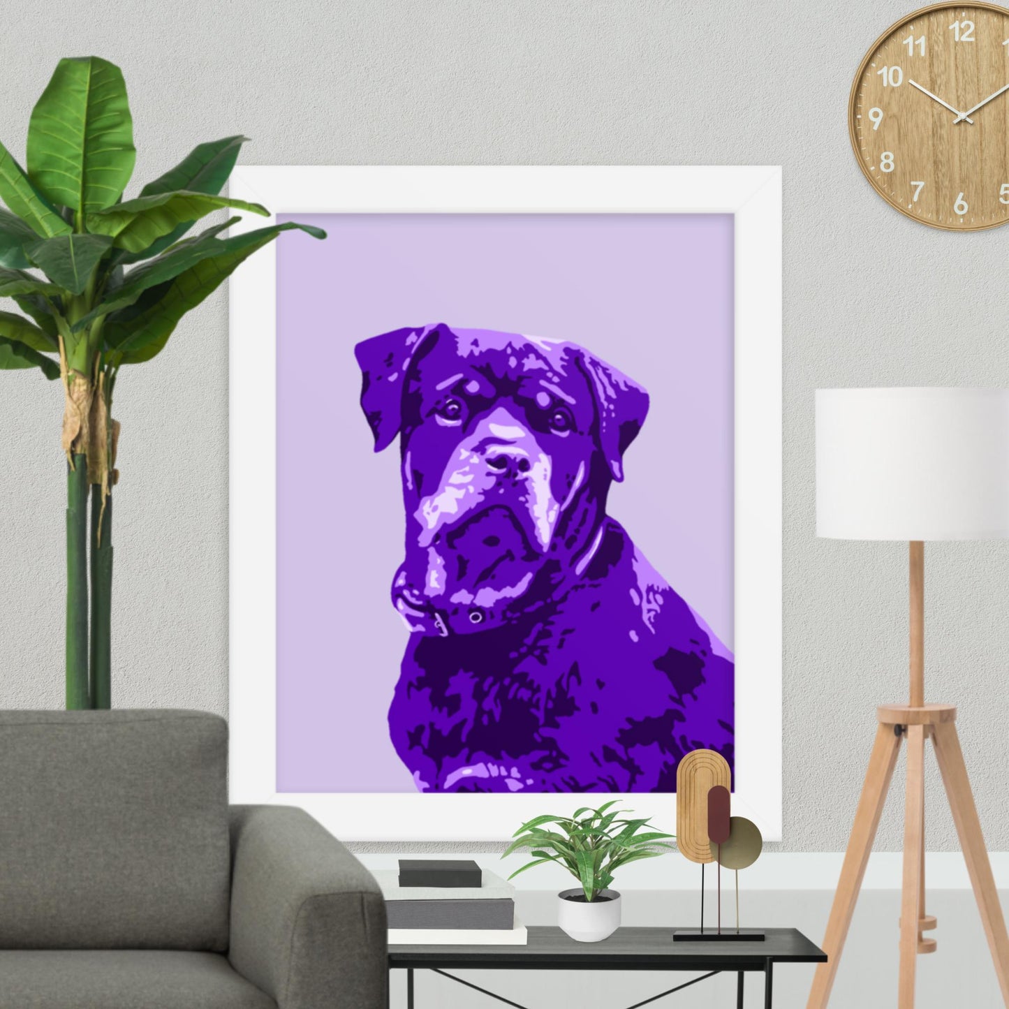 Framed Rottweiler Poster