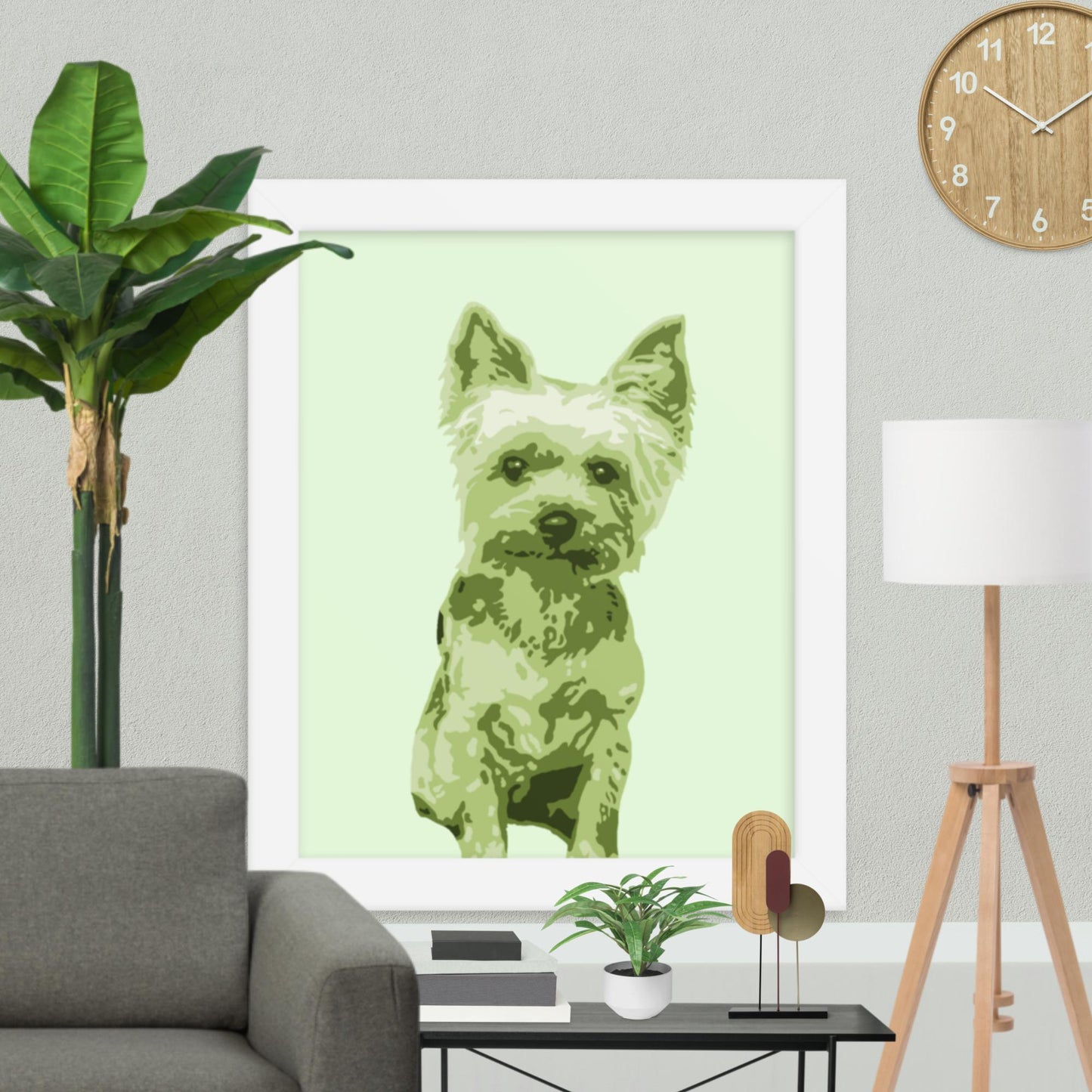 Framed Yorkie Poster